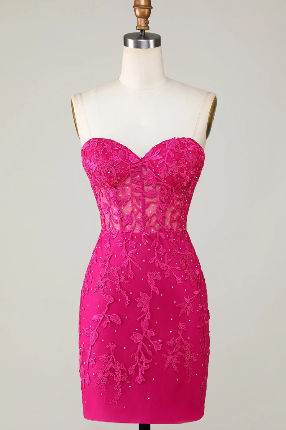 Venda quente Bodycon querida espartilho roxo Homecoming vestido com apliques