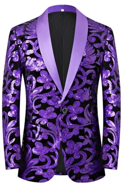 Verde 2 Peça Jacquard Xaile Lapela Homens Prom Suits