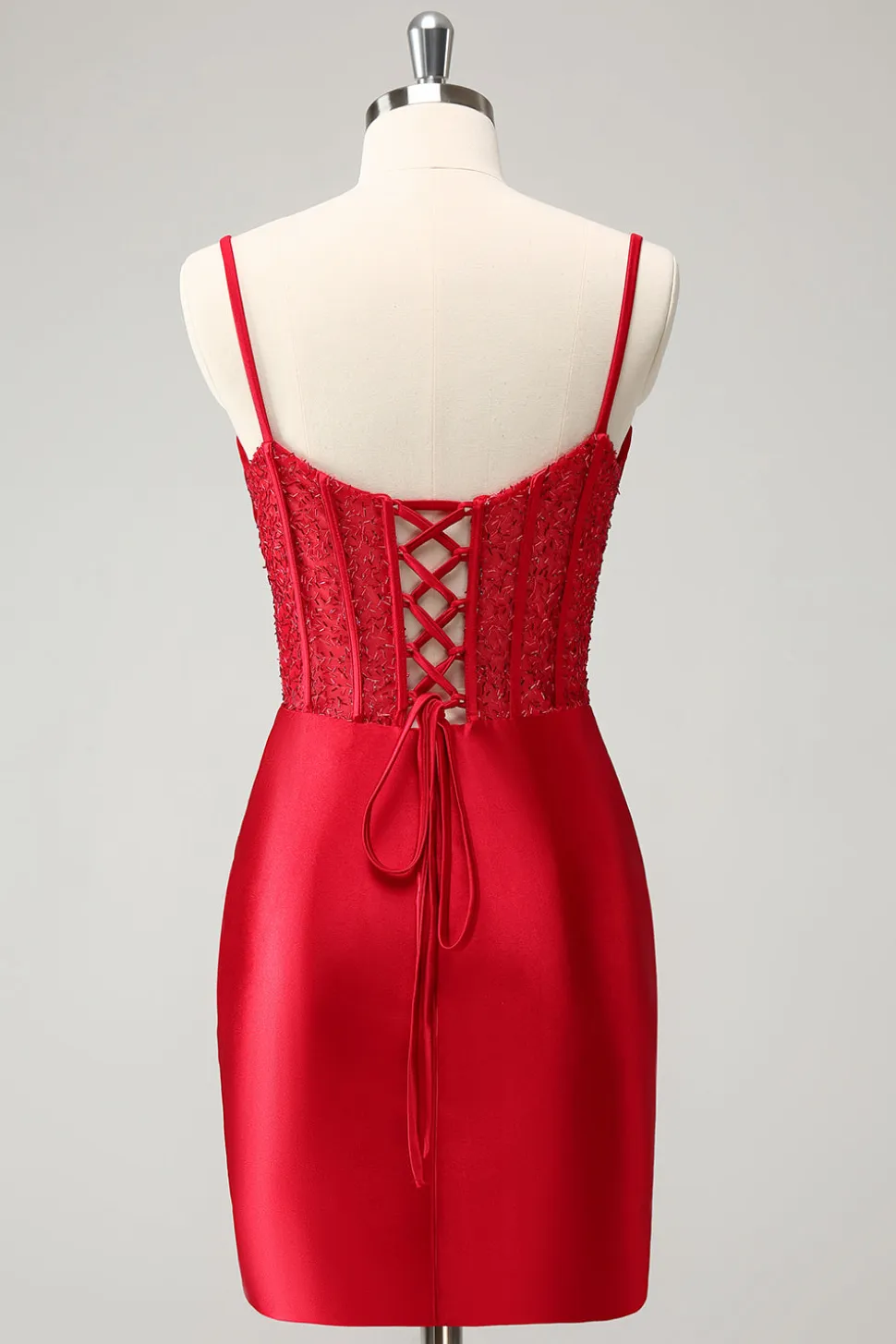 Verde claro espaguete correias bodycon espartilho cetim homecoming vestido com fenda