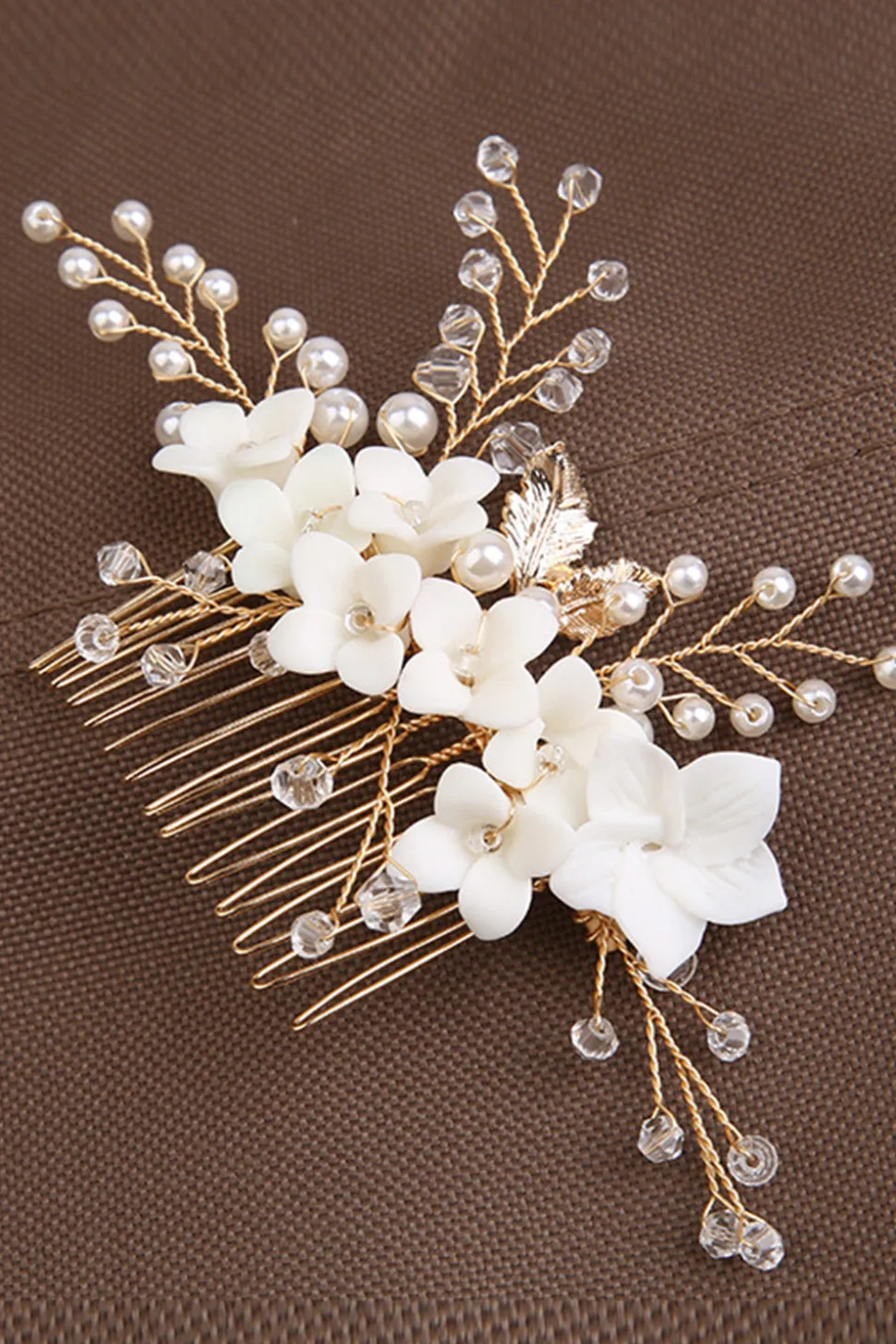 Verde da moda & Branco Design Floral Noiva Headpiece Casamento