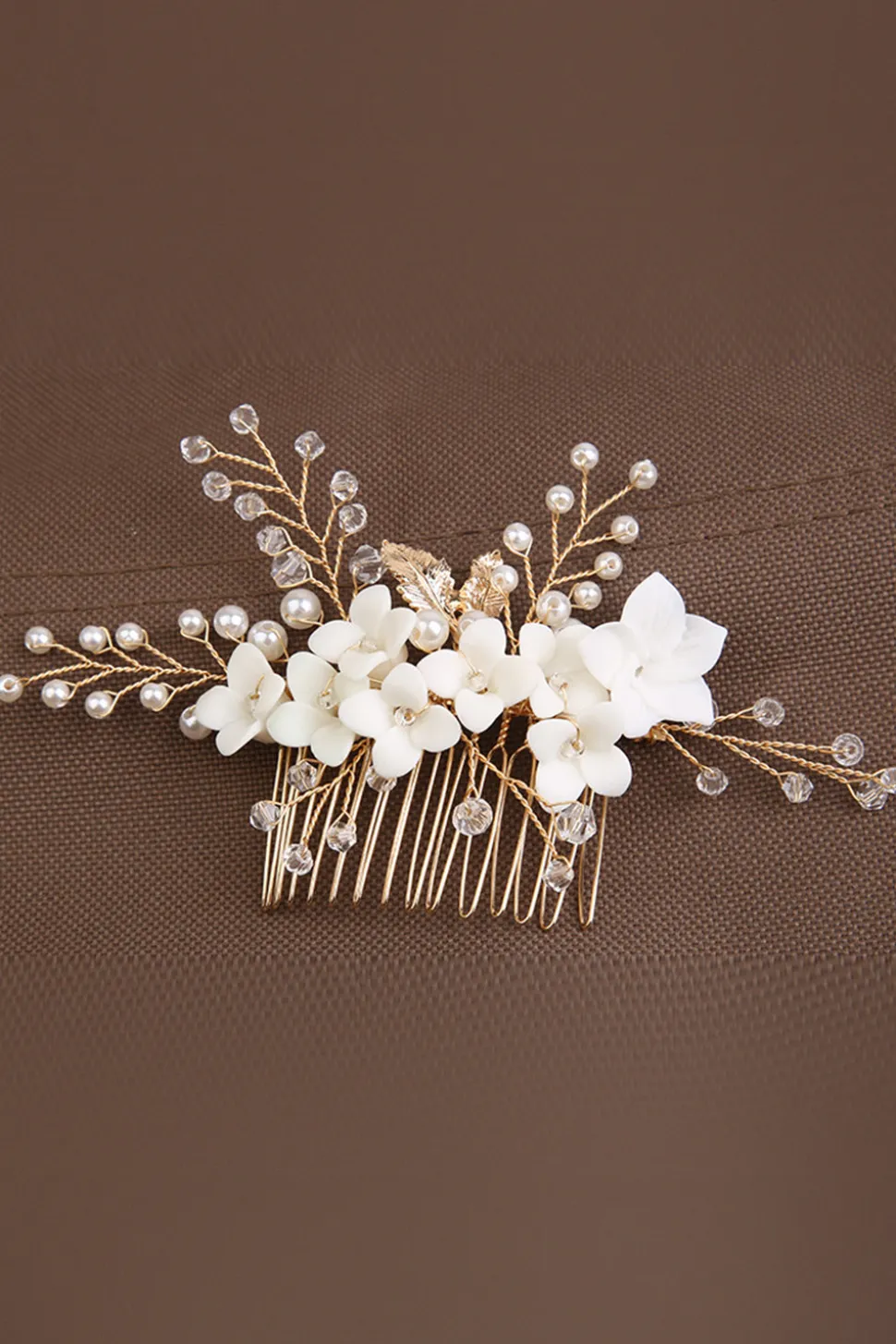 Verde da moda & Branco Design Floral Noiva Headpiece Casamento