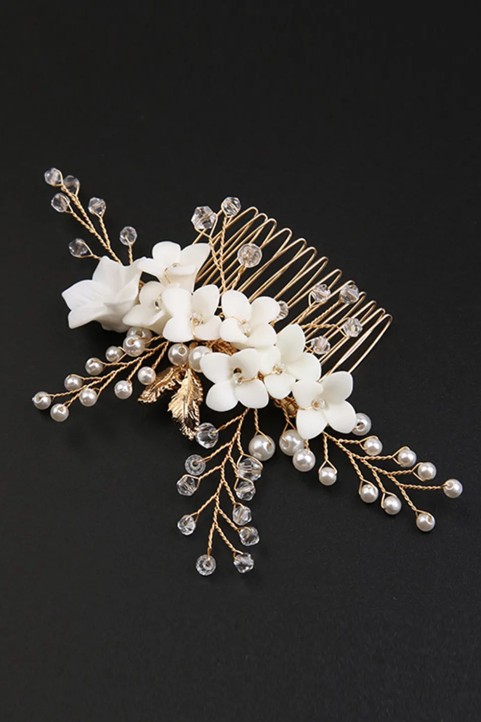 Verde da moda & Branco Design Floral Noiva Headpiece Casamento