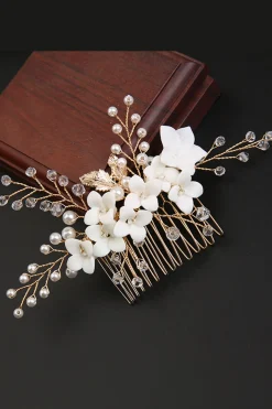 Verde da moda & Branco Design Floral Noiva Headpiece Casamento