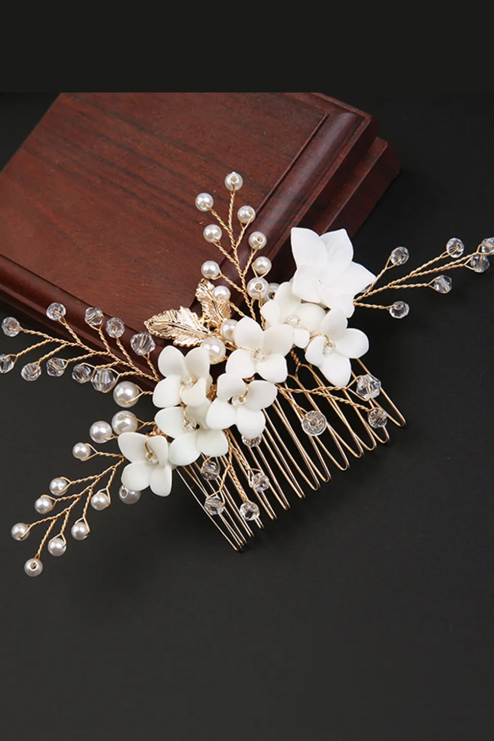 Verde da moda & Branco Design Floral Noiva Headpiece Casamento