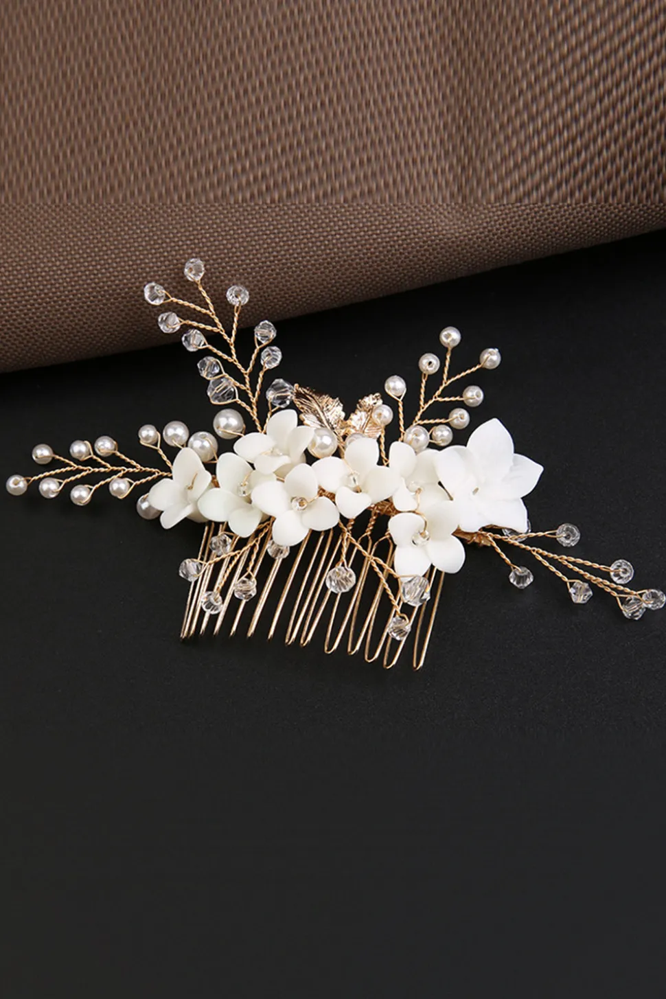 Verde da moda & Branco Design Floral Noiva Headpiece Casamento