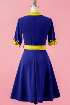 Verde dos retalhos V Neck balanço vestido de festa