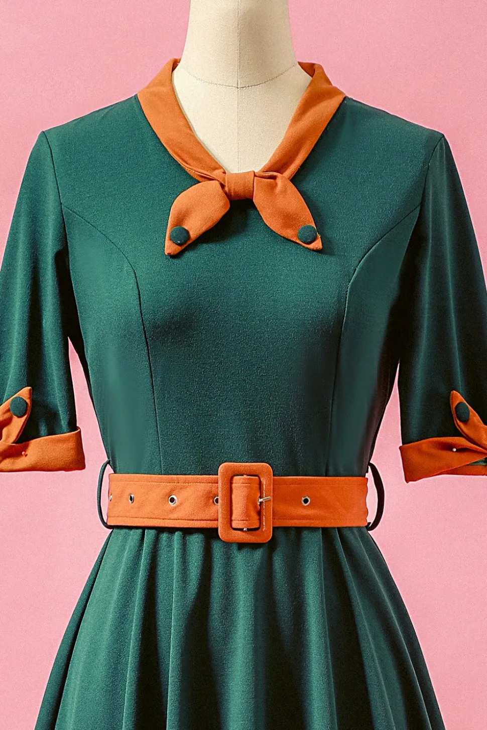 Verde dos retalhos V Neck balanço vestido de festa