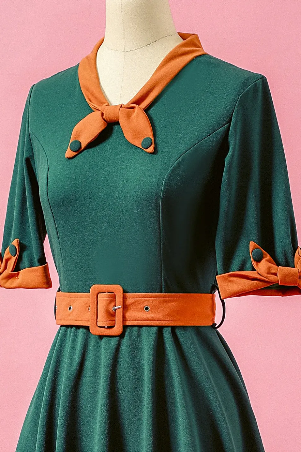 Verde dos retalhos V Neck balanço vestido de festa