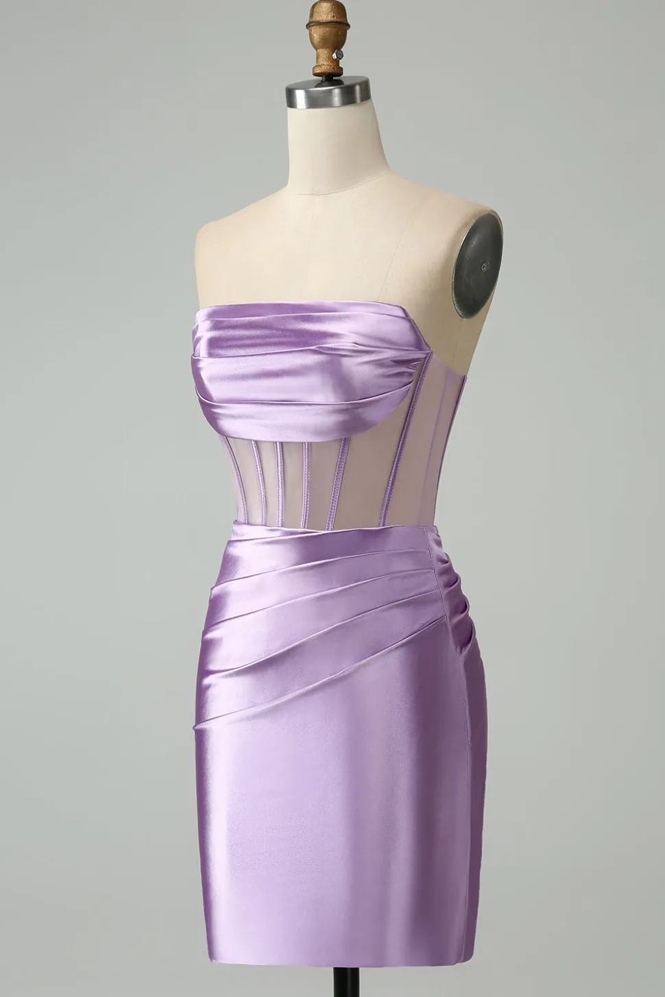 Verde escuro Bodycon Corset Strapless Short Homecoming Dress