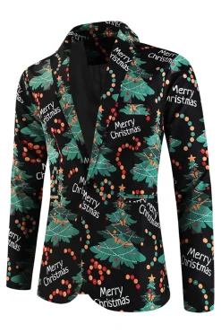 Verde escuro terno masculino de 3 peças para festa de Natal