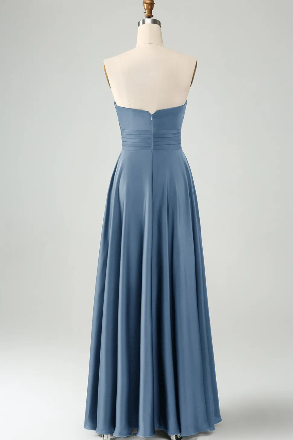 Verde escuro Uma linha querida Keyhole Long Bridesmaid Dress