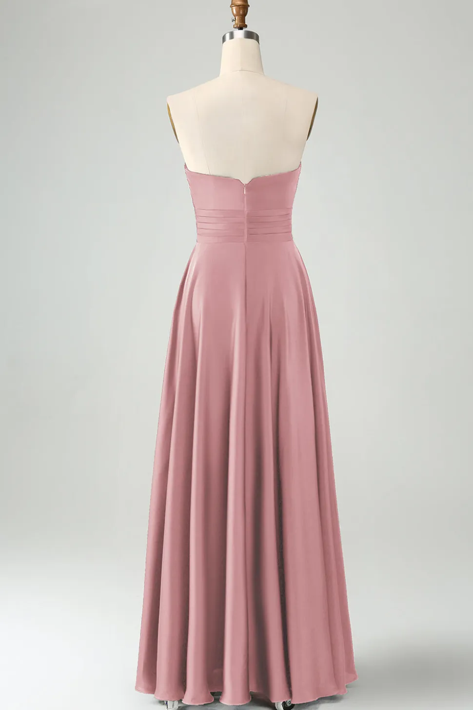 Verde escuro Uma linha querida Keyhole Long Bridesmaid Dress