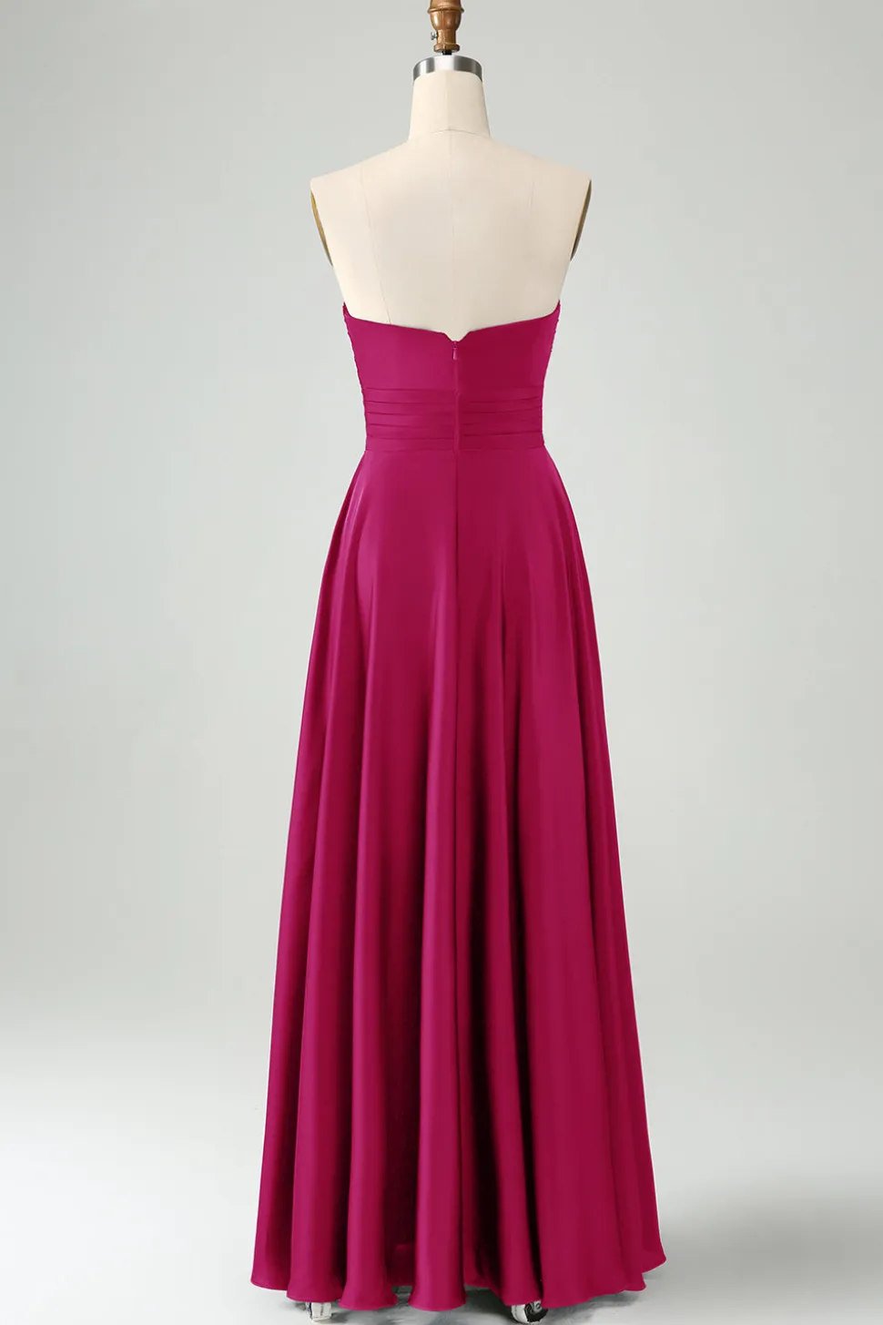 Verde escuro Uma linha querida Keyhole Long Bridesmaid Dress