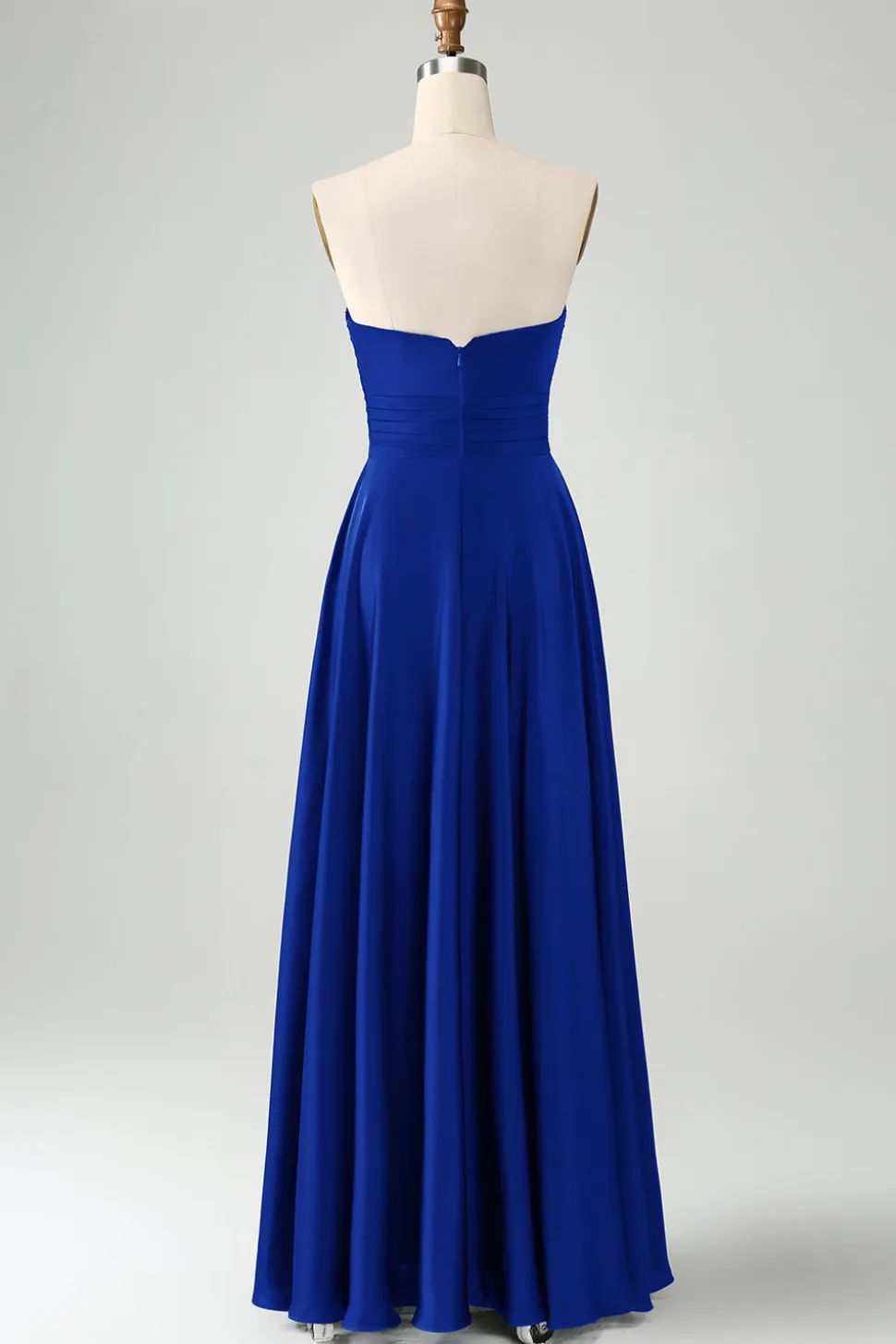 Verde escuro Uma linha querida Keyhole Long Bridesmaid Dress