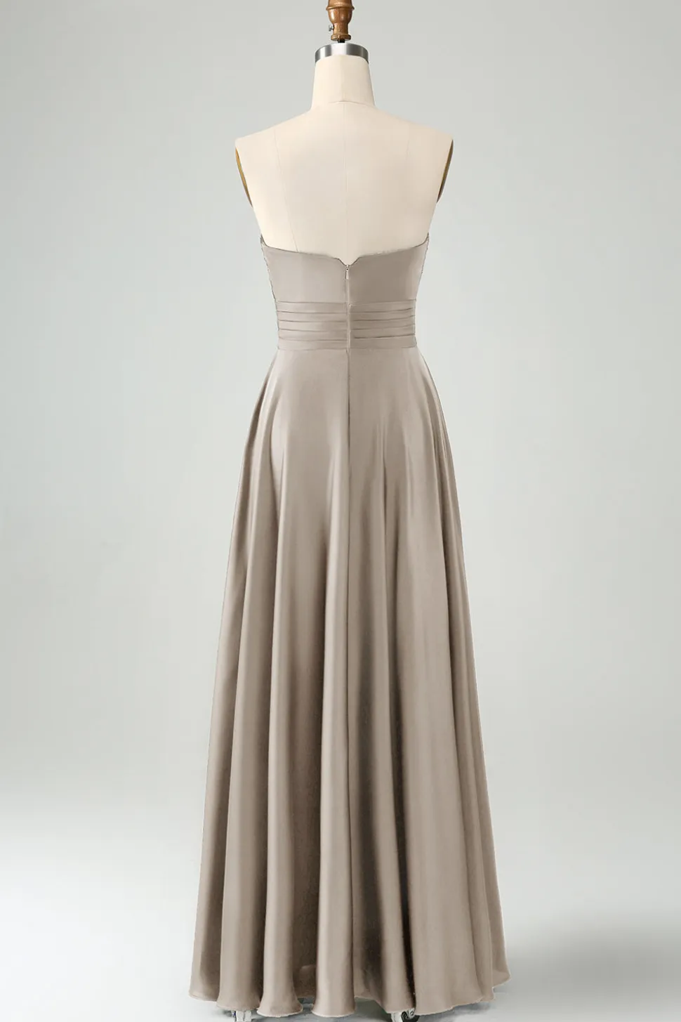 Verde escuro Uma linha querida Keyhole Long Bridesmaid Dress