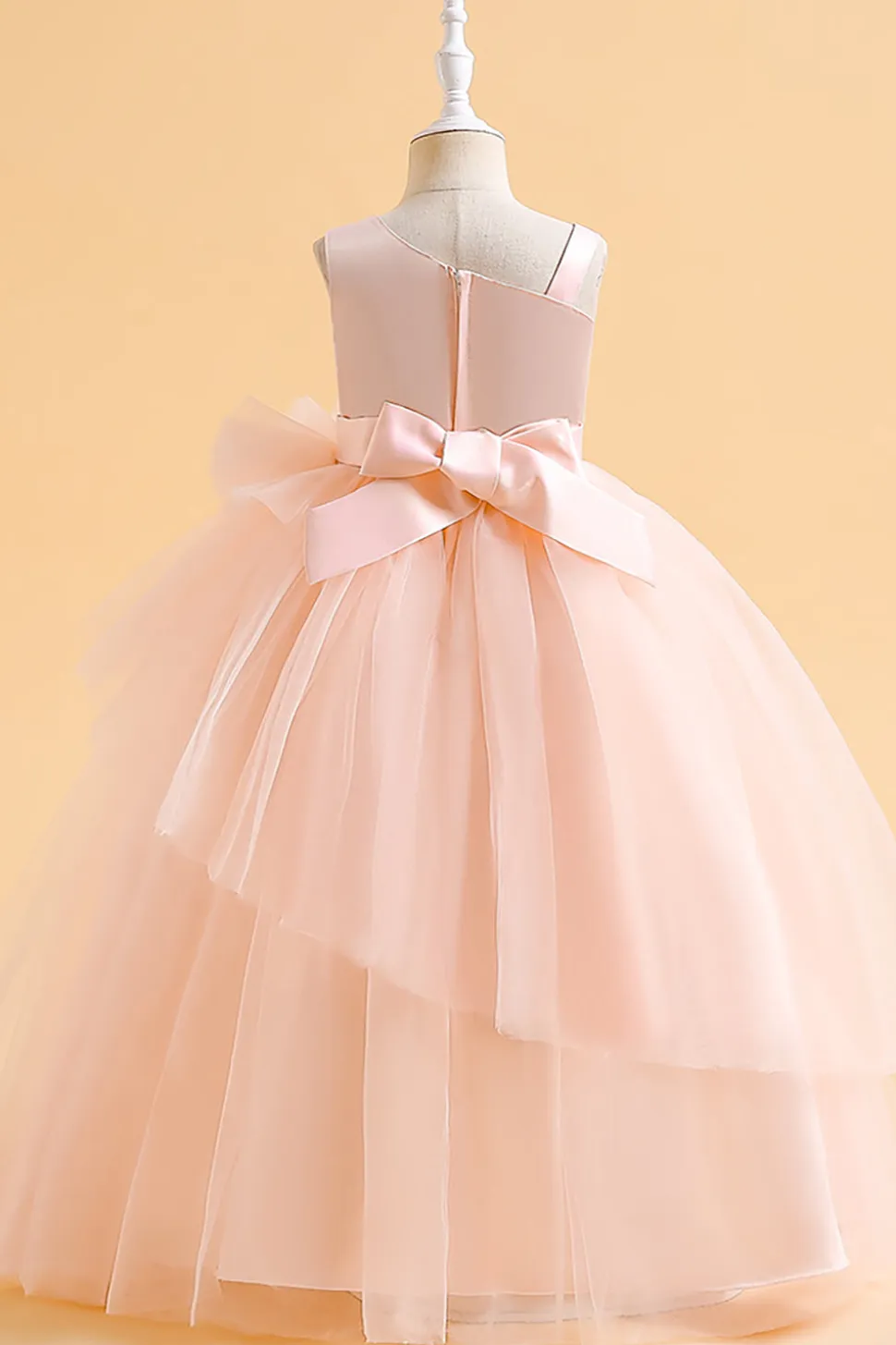 Verde escuro Uma linha sem mangas vestido de menina
