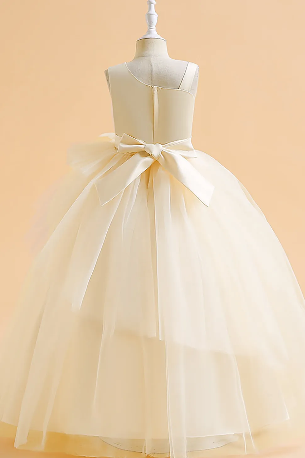 Verde escuro Uma linha sem mangas vestido de menina
