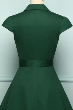 Verde escuro vestido retro