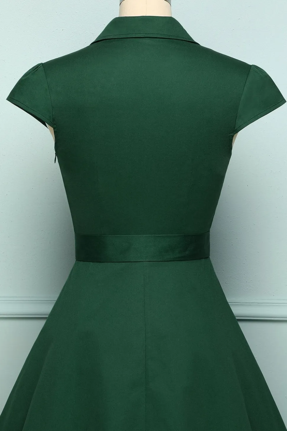 Verde escuro vestido retro