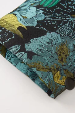Verde Jacquard Lapela Shawl Blazer Masculino