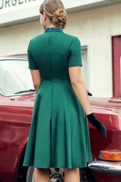 Verde 1950s Vestido Vintage
