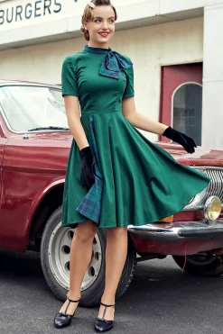 Verde 1950s Vestido Vintage