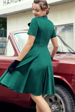 Verde 1950s Vestido Vintage