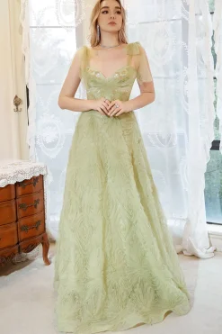 Verde Tule Mais Tamanho Vestido de Festa