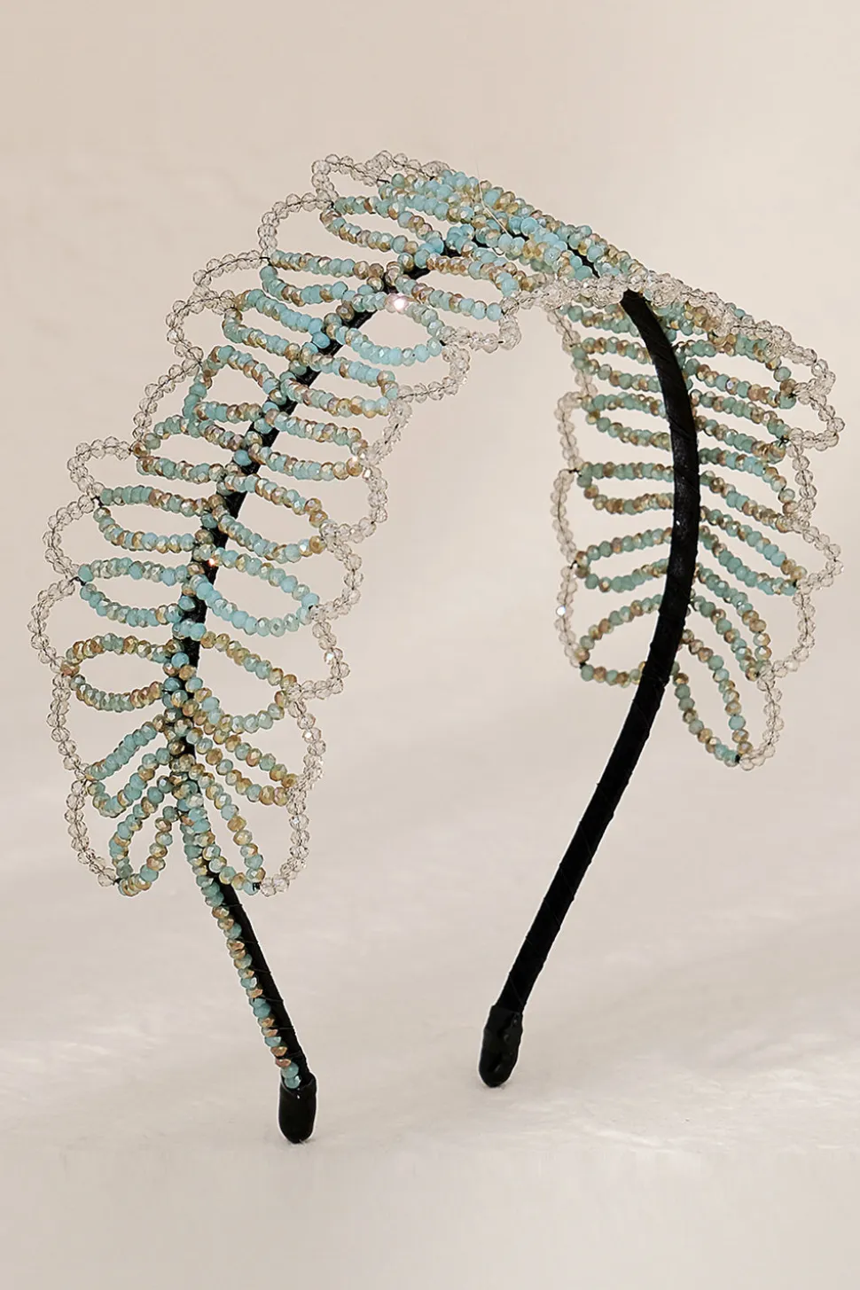 Verde Vintage Bridal Crystal Headband para festa de casamento