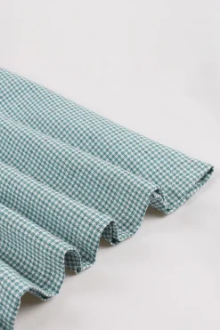 Verde xadrez sem mangas swing vestido dos anos 1950