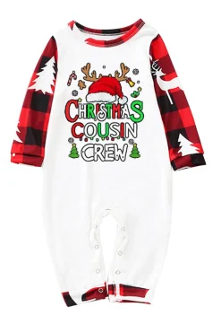 Vermelho e Branco Natal Impresso Família Pijamas set