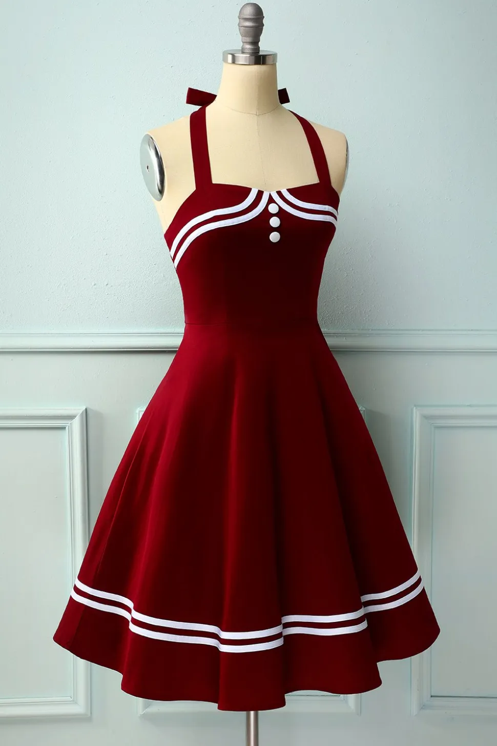 Vermelho escuro dos anos