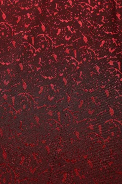 Vermelho Jacquard 2 Peças Homens Prom Ternos