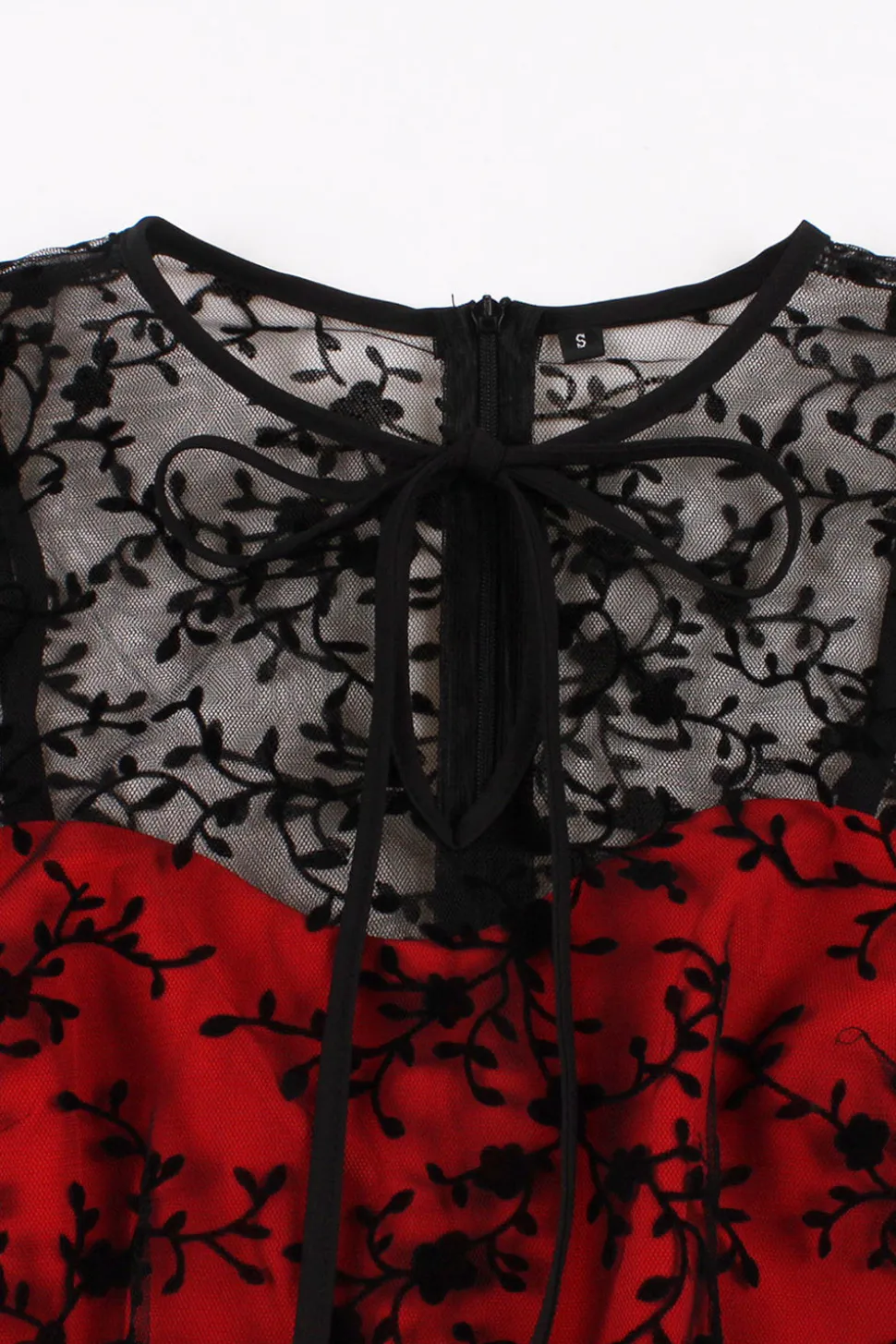 Vermelho Vestido Vintage Sem Mangas
