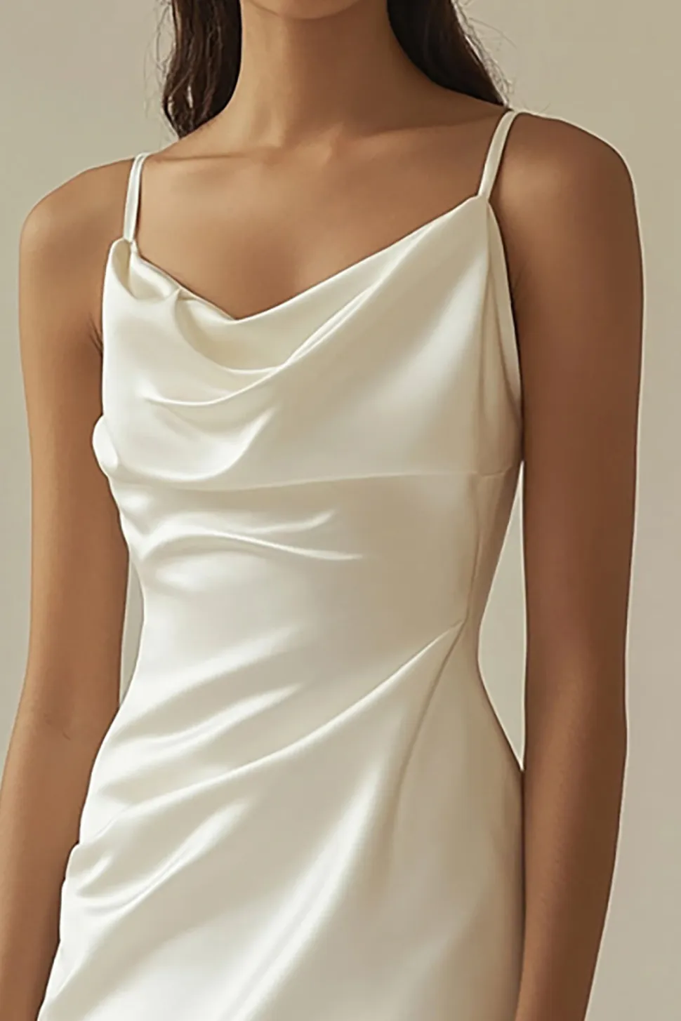 Vestidinho Branco Cetim Curto/Mini Bodycon Alças Finas