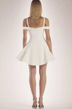 Vestidinho Branco Curto/Mini Linha-A Cetim