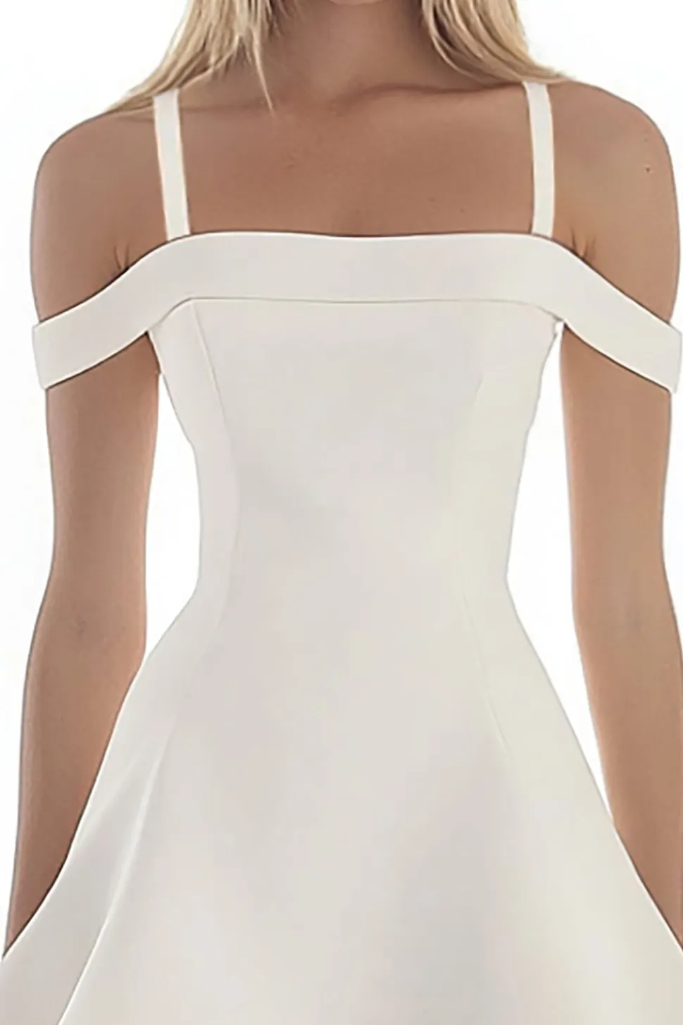 Vestidinho Branco Curto/Mini Linha-A Cetim