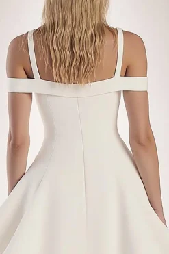 Vestidinho Branco Curto/Mini Linha-A Cetim