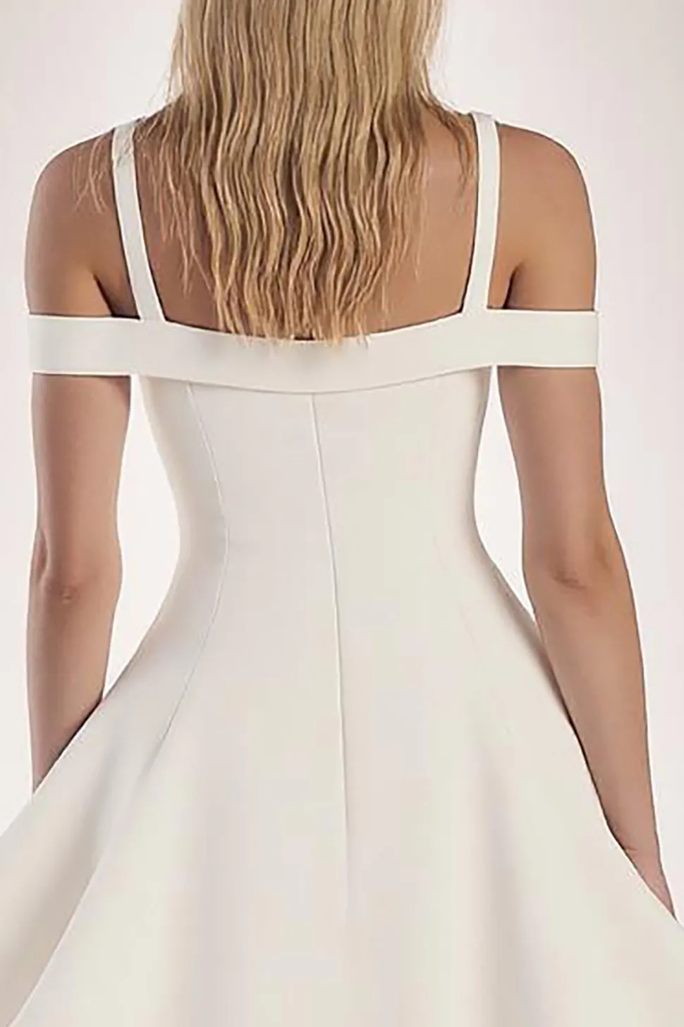 Vestidinho Branco Curto/Mini Linha-A Cetim