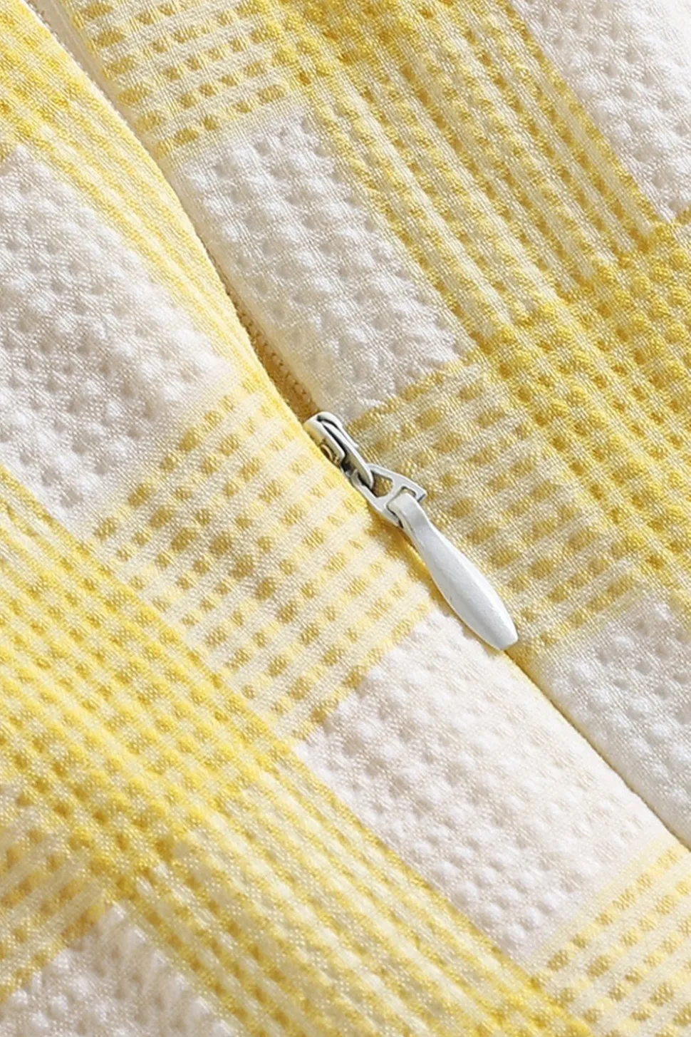 Vestido amarelo plaid halter 1950