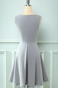 Vestido amarelo vintage de 1950 com renda oca