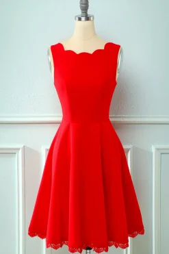 Vestido amarelo vintage de 1950 com renda oca