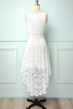 Vestido assimétrico de champanhe