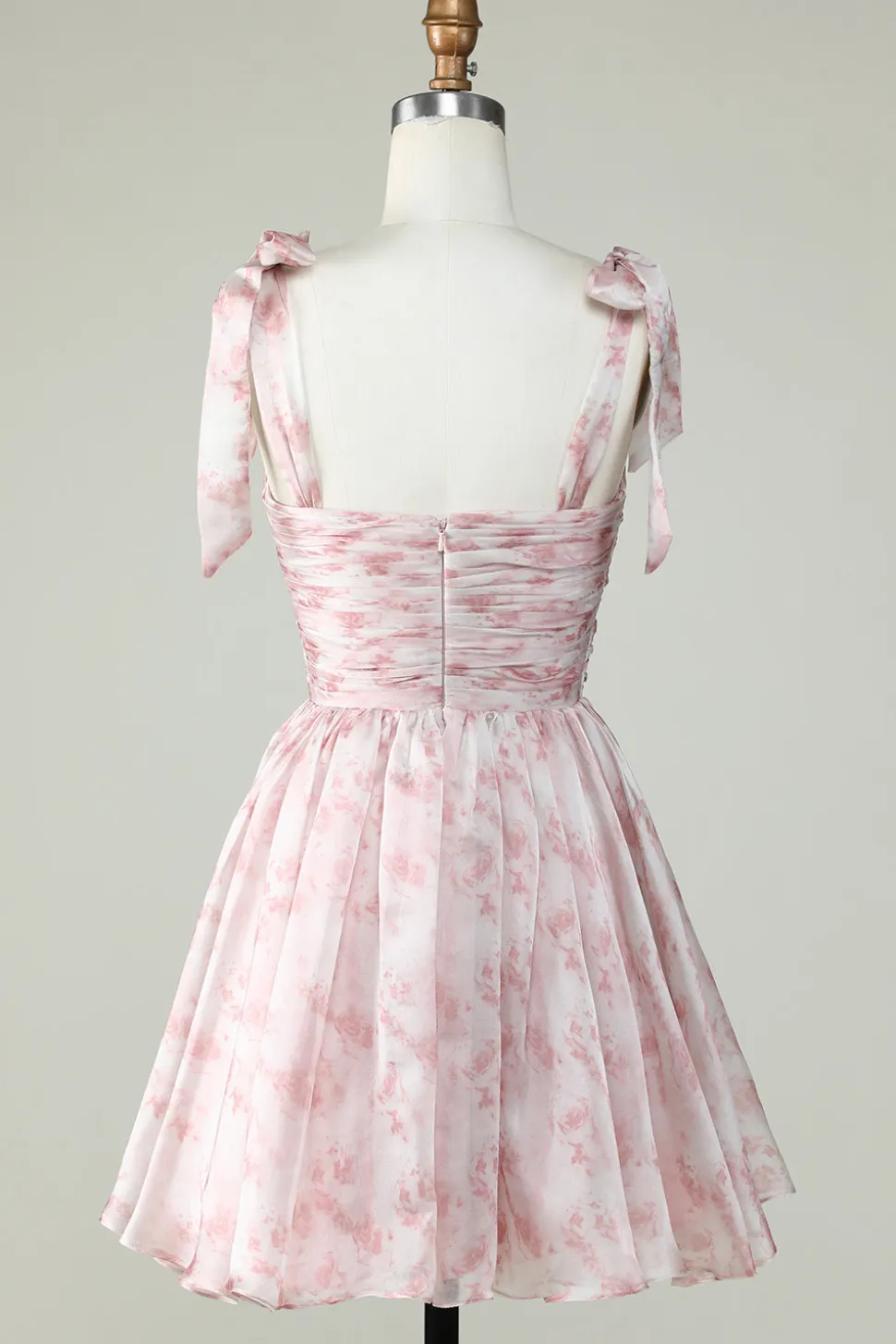 Vestido Azul A Line Spaghetti Straps Homecoming