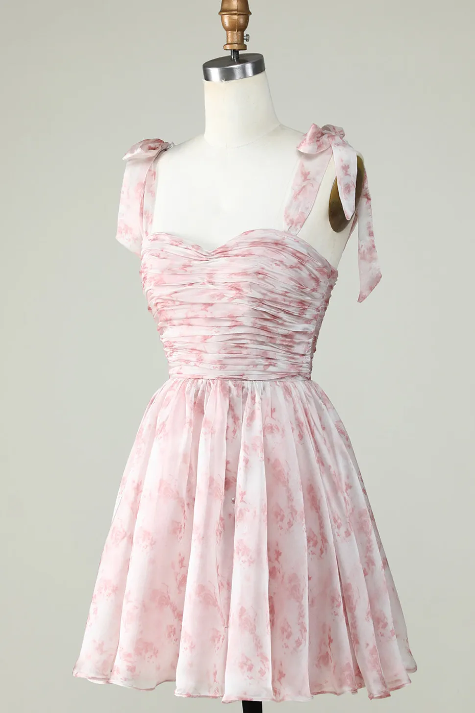 Vestido Azul A Line Spaghetti Straps Homecoming