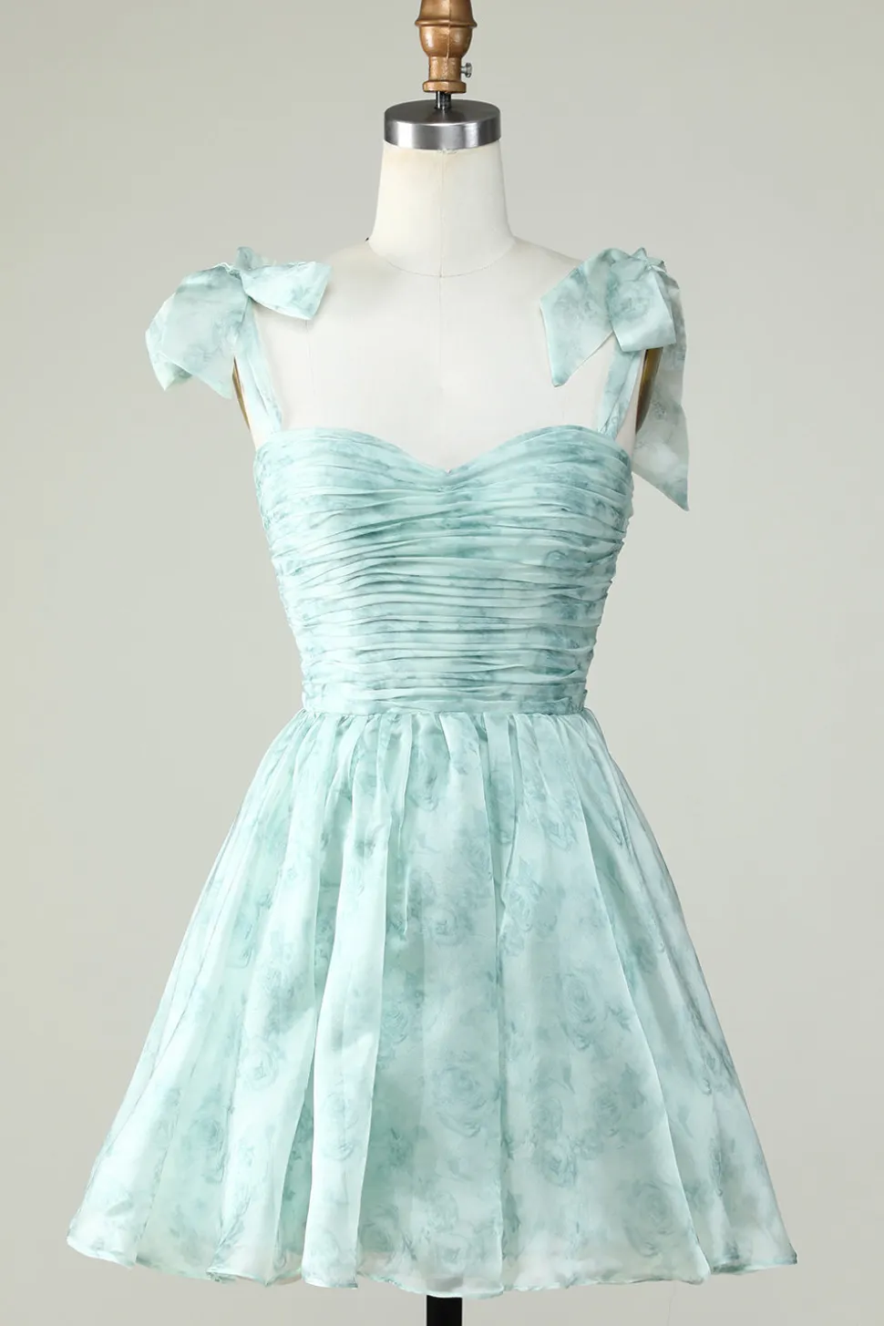 Vestido Azul A Line Spaghetti Straps Homecoming