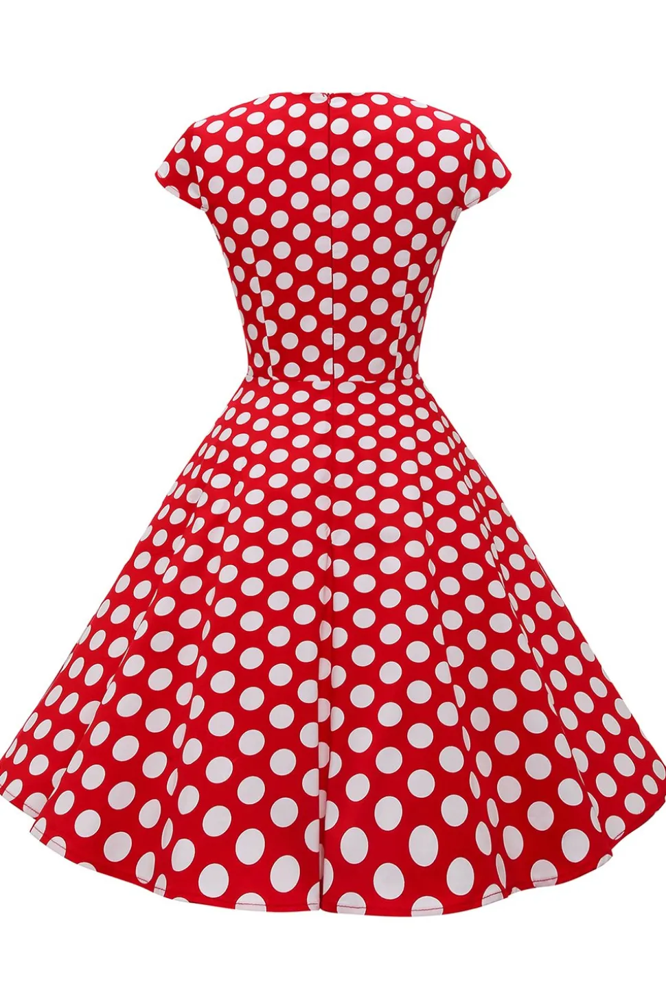 Vestido Bolinhas Vermelhas 1950