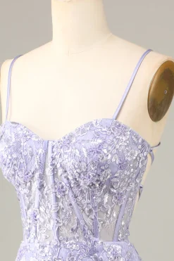 Vestido bonito de bodycon corset homecoming com detalhe de renda