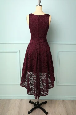 Vestido Borgonha com decote em v