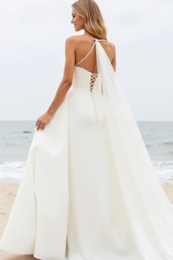 Vestido Branco De Baile/Princesa Cetim Longo Vestido de Noiva